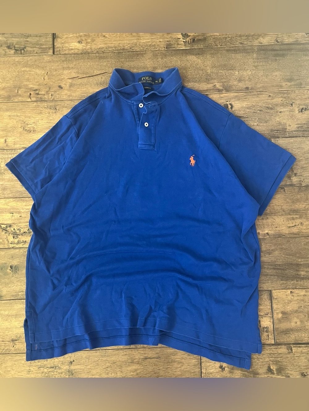 Vintage Y2K Blue Polo Ralph Lauren Mens Polo